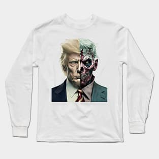 Two-Faced Politicians Presidential Election 2024 Donald Trump Long Sleeve T-Shirt